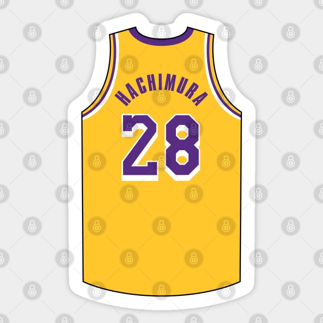 Rui Hachimura Jersey Gold Qiangy Sticker by qiangdade